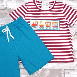 Circus Boy's Applique Outfit Set